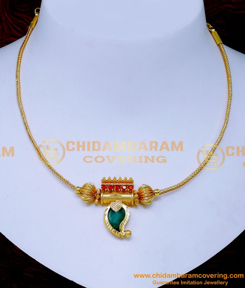 Single Palakka mala, kerala jewellery designs, kerala jewellery, palakka necklace, kerala jewellery online, kerala artificial jewellery online shopping, kerala jewellery gold, Palakka necklace with price, simple palakka mala, traditional palakka necklace, kerala covering jewellery