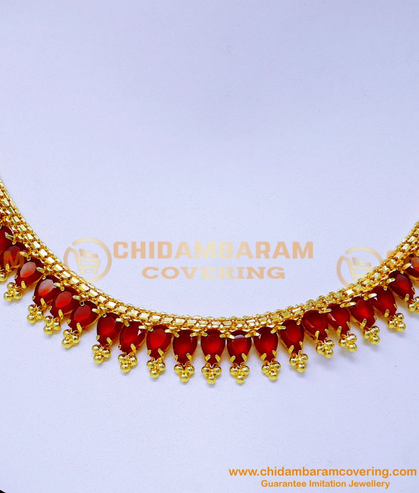 ruby red stone necklace, red stone necklace, traditional stone necklace designs, ad stone necklace, Necklace designs simple, Gold necklace designs simple, gold plated necklace, gold design for necklace, wedding gold necklace designs, necklace ka design, necklace designs with stones