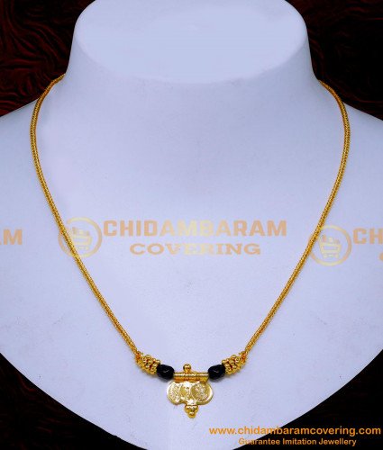 NLC1501 - Simple Light Weight Lakshmi Coin Necklace Design Chain