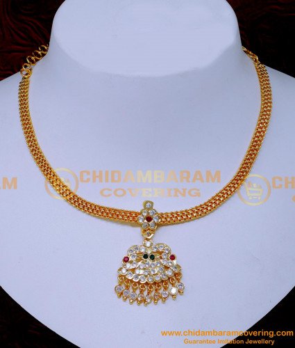 NLC1520 - Simple Light Weight Old Model Attigai Necklace Designs