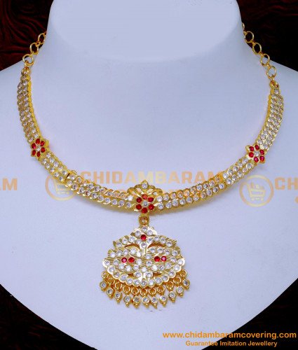 NLC1532 - Beautiful Impon Old Model Attigai Necklace Designs