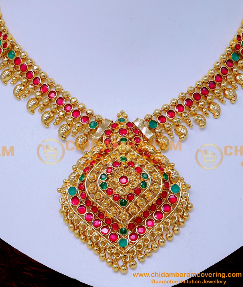 Marriage South Indian Gold Necklace Designs