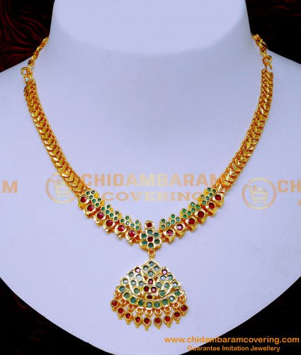 NLC1579 - Impon Jewellery Bridal Wedding Gold Necklace Design