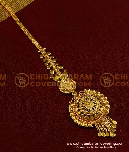 nct079 buy latest marriage round maang tikka gold designs one gram bridal jewellery online 1