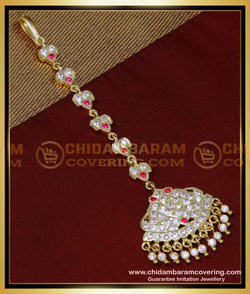 Buy 2 Golden Necklace Sets with Maang Tikka & Ring Online at Best Price in  India on