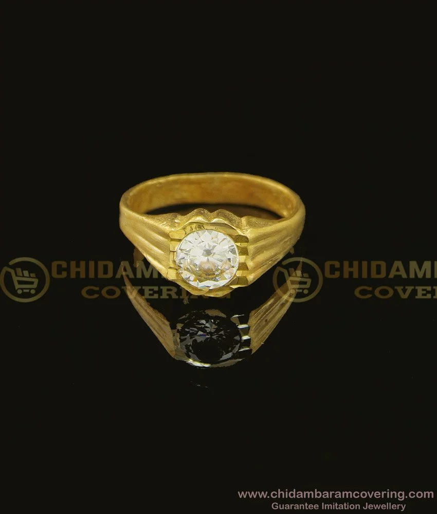 The Divine Om Ring Yellow Gold With Stone Making Charges Making Charges