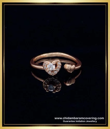 Neelam Rajwadi Look Gold Plated Adjustable Finger Ring for Women & Girls