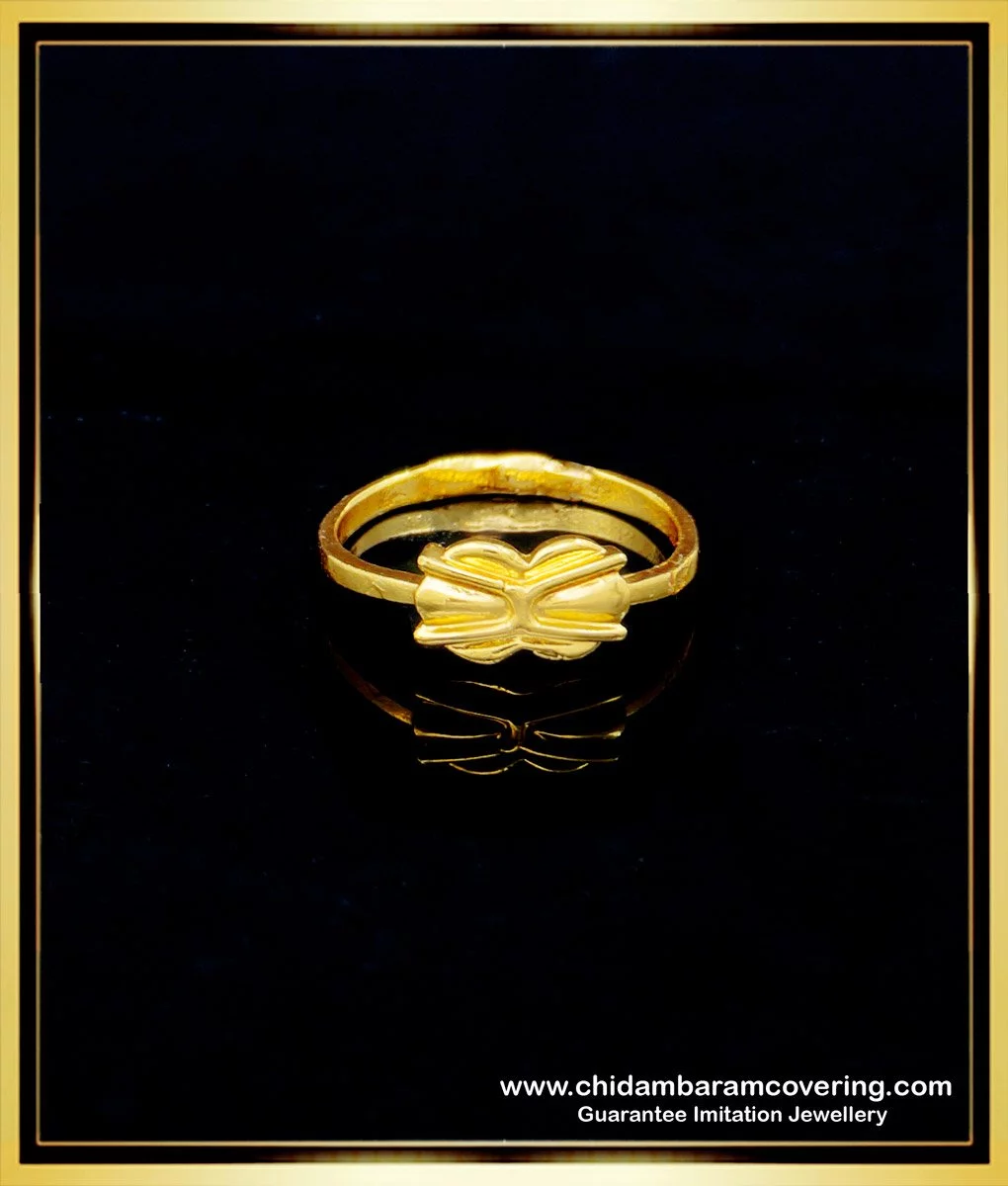 rng236 original five metal daily use ring design plain 1 gram gold ring online 1