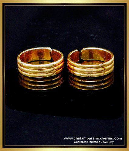 RNG308 - Impon Jewellery Real Gold Toe Rings Design Metti Model Online