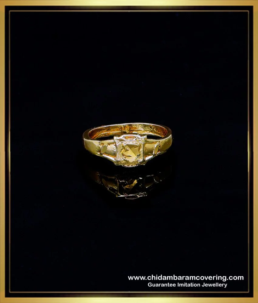 Simple Gold Plated Ladies Finger Ring Buy Online|Kollam Supreme