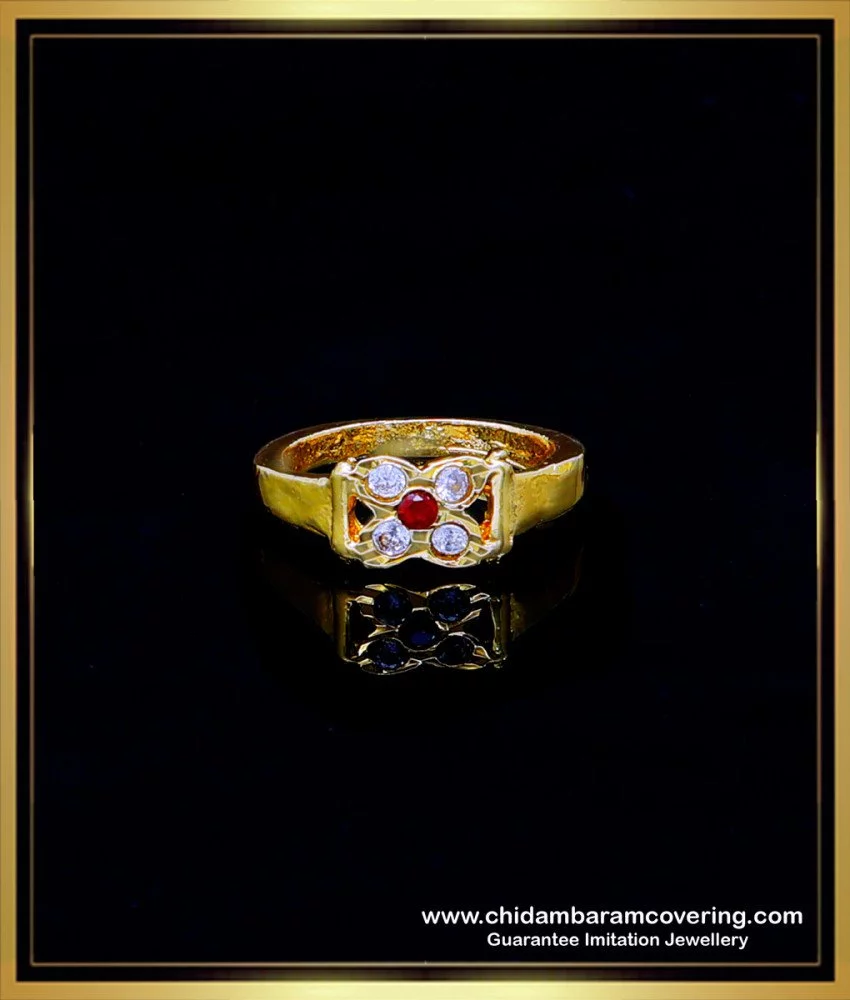 22K Simple Gold Ring Design For Daily Use - South India Jewels
