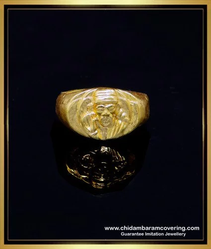 Sumptuous Gold Sai Baba Ring
