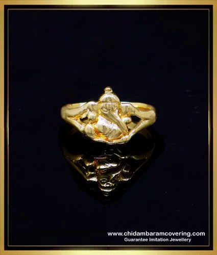 American Diamond Ring In 22K Gold - Lagu Bandhu