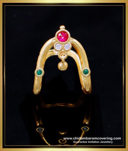 RNG430 - Traditional Stone Impon Vanki Ring Designs Gold Model