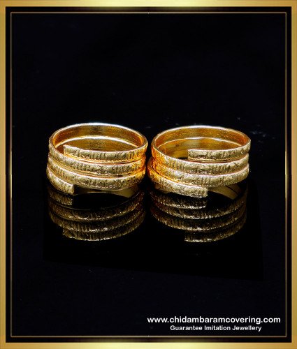 RNG446 - Traditional Gold Design Daily Use 1 Gram Gold Toe Ring