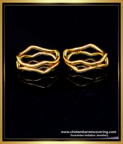 RNG454 - Impon Metti Gold Model Daily Wear Plain Gold Toe Ring