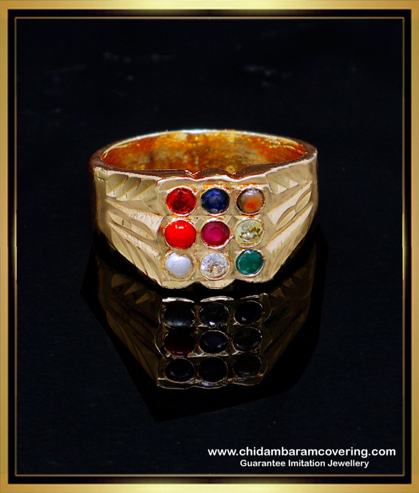 panchdhatu ring benefits, navaratna ring benefits, 9 stone ring, navaratna ring stones, navarathna mothiram, Navaratna ring for men, Impon navaratna ring for ladies, navaratna ring models, navaratna ring designs, impon jewellery