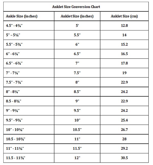 How to Measure Anklet Size